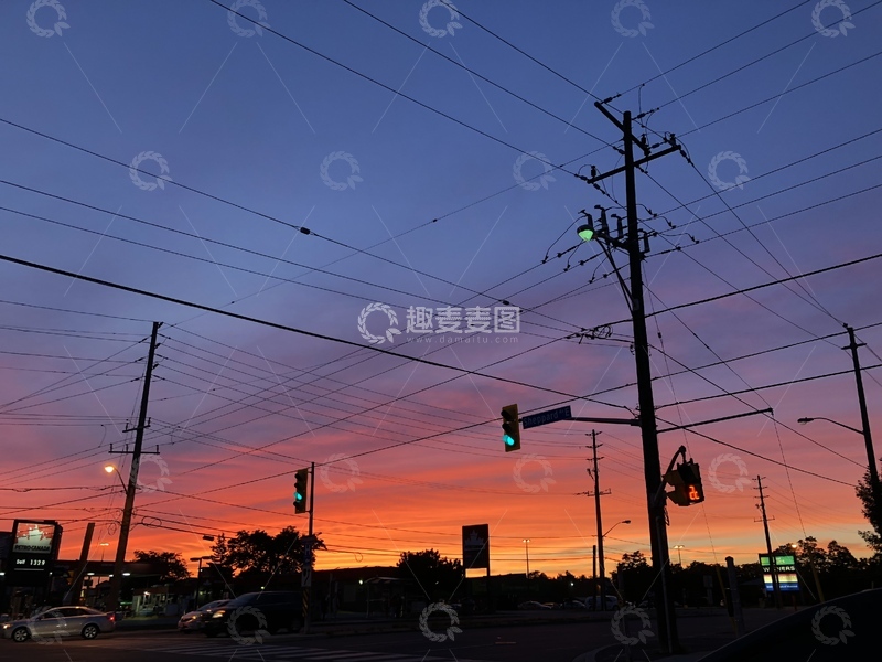 高清大图下载【趣麦麦图】多伦多的晚霞