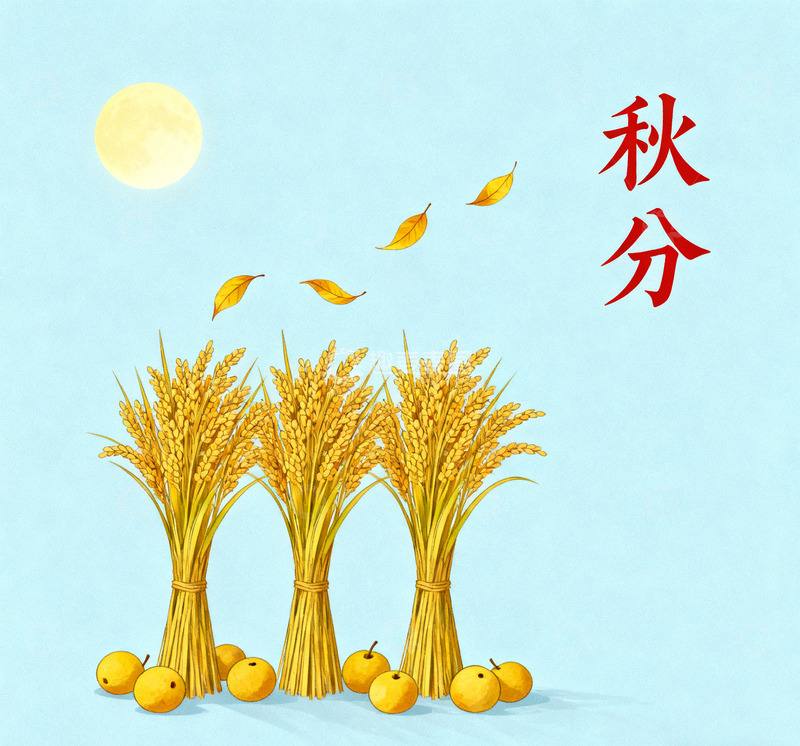 高清大图下载【趣麦麦图】24节气之：秋分&mdash;秋收冬藏7