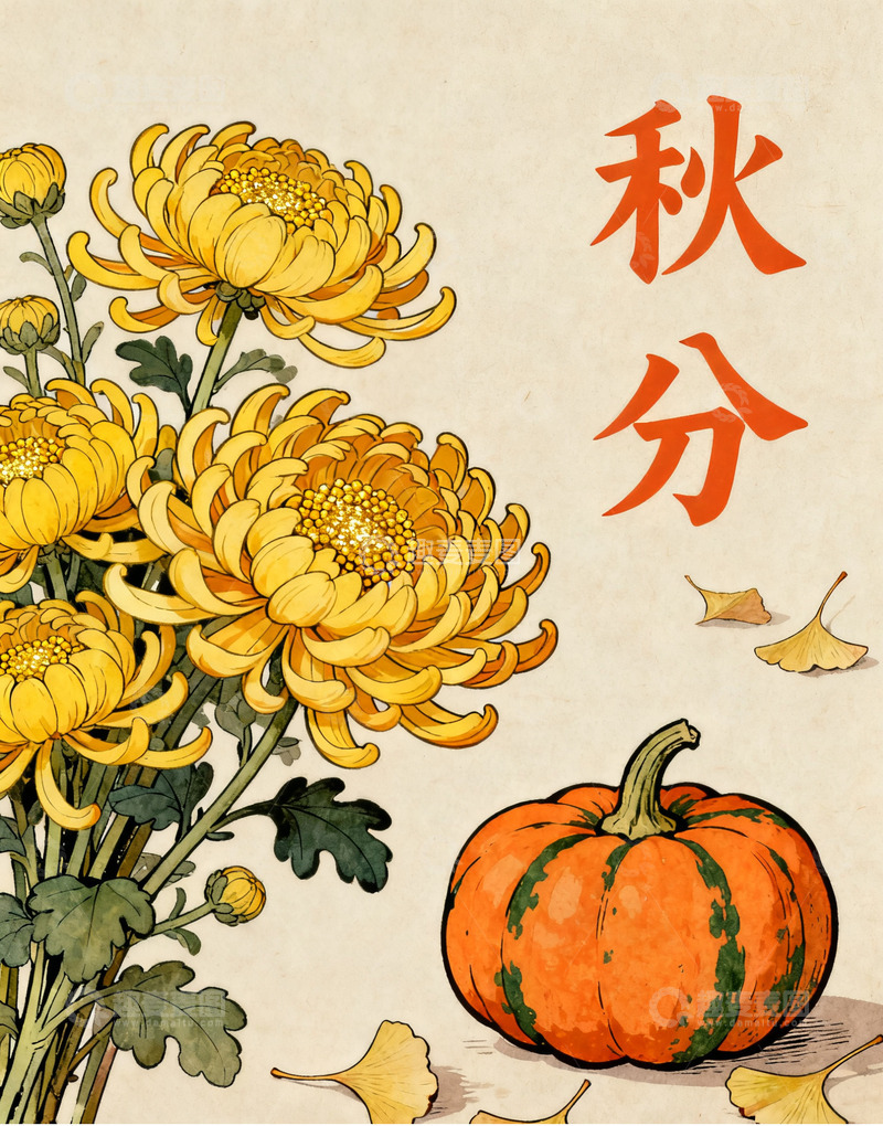 高清大图下载【趣麦麦图】秋分&mdash;秋收冬藏6