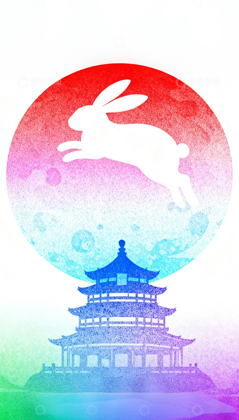 高清大图下载【趣麦麦图】-中秋节插画背景2
