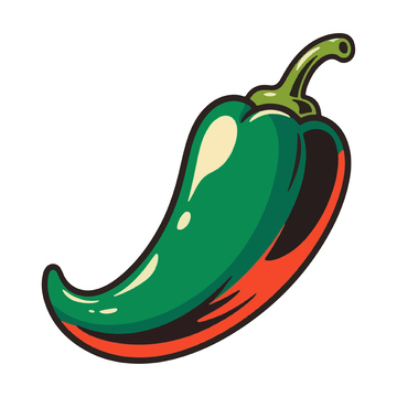 一条没熟透的辣椒