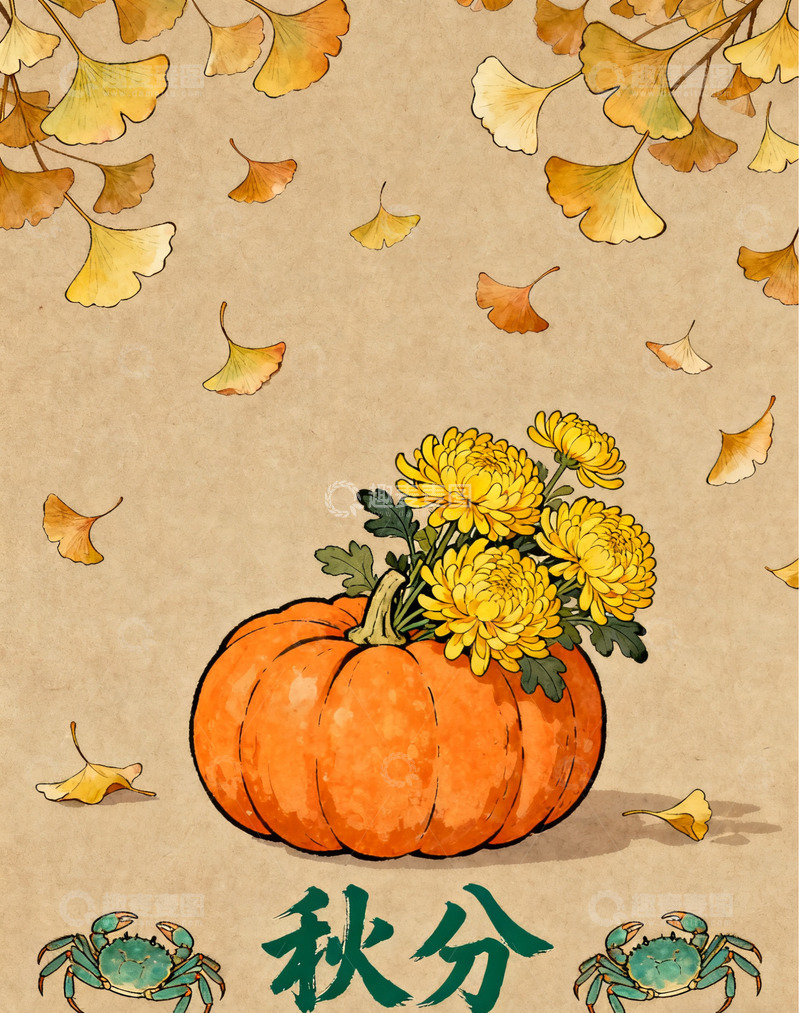 高清大图下载【趣麦麦图】秋分&mdash;秋收冬藏5