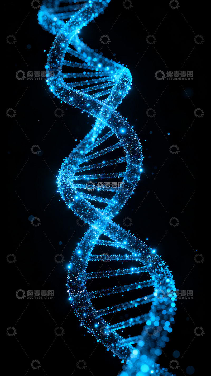 源文件下载【趣麦麦图】科技感基因链条2