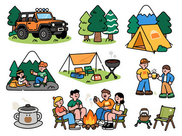 露营主题文创贴