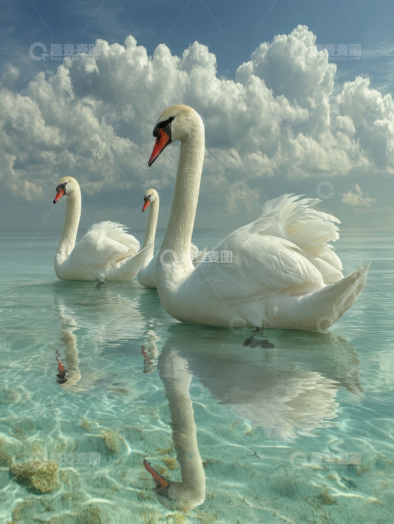 高清大图下载【趣麦麦图】天鹅  优雅    娴静   