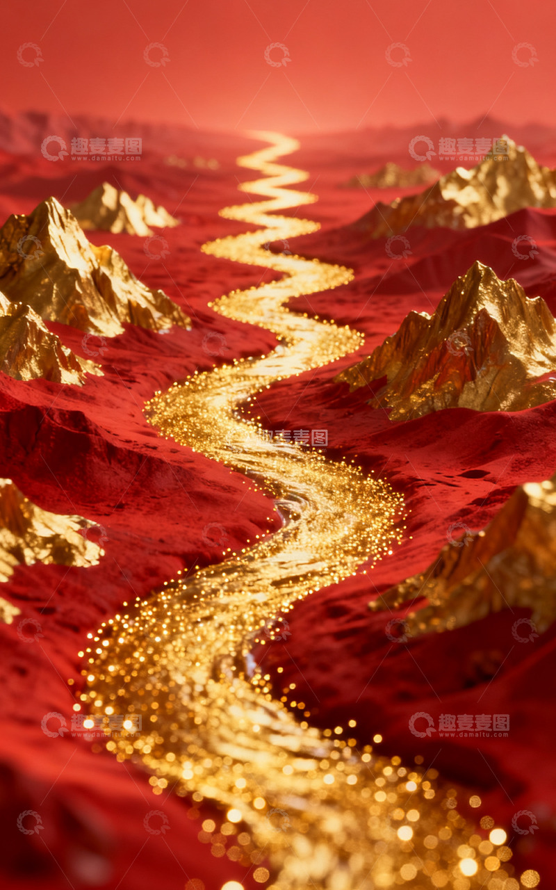 高清大图下载【趣麦麦图】国庆红金山河党建背景图