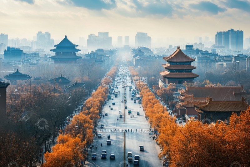 高清大图下载【趣麦麦图】大城市建筑房屋道路