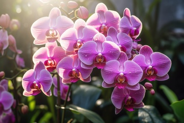 盛开的蝴蝶兰自然美景