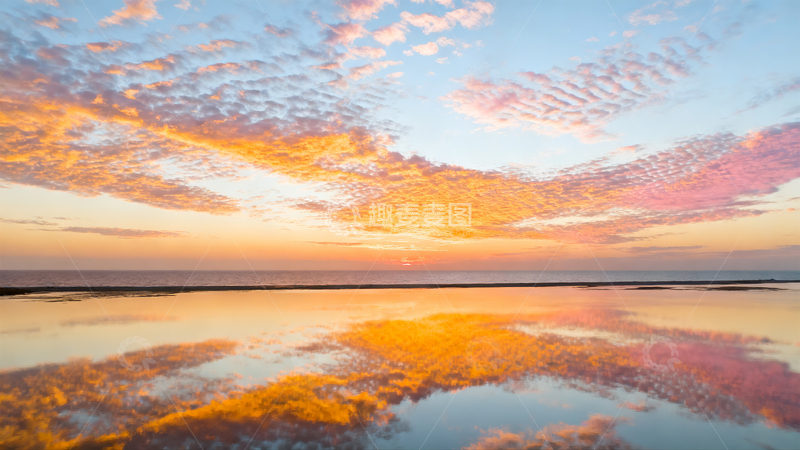 高清大图下载【趣麦麦图】天空 湖面 高清 摄影 云彩