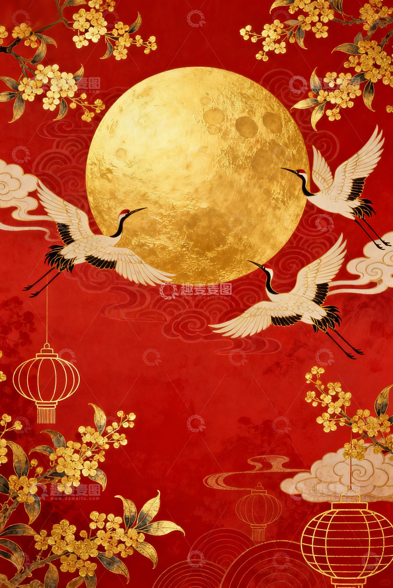 高清大图下载【趣麦麦图】中秋高端大气上档次背景图素材