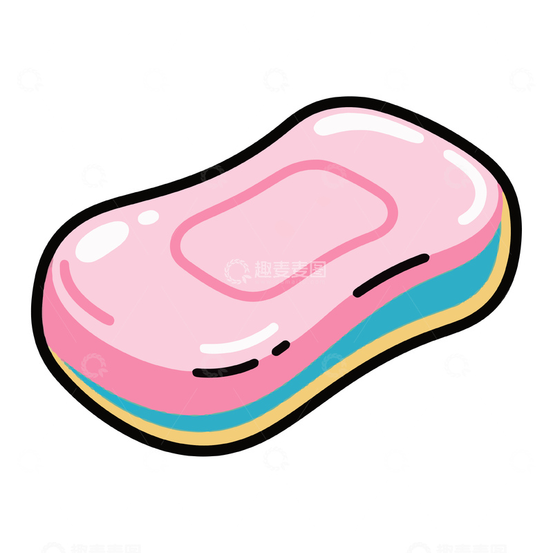 源文件下载【趣麦麦图】-粉色的肥皂香皂