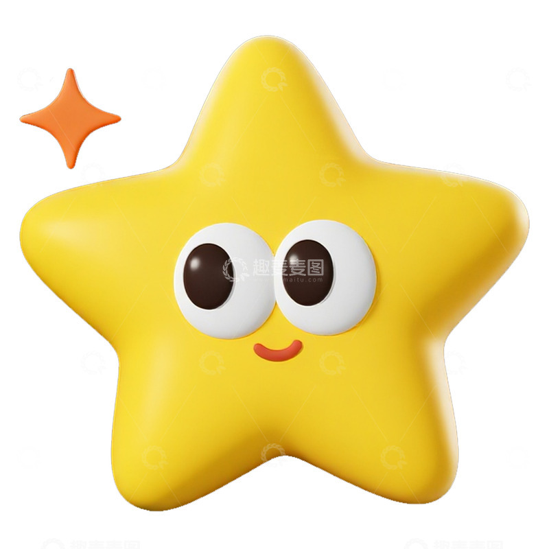 黄色星星卡通形象设计