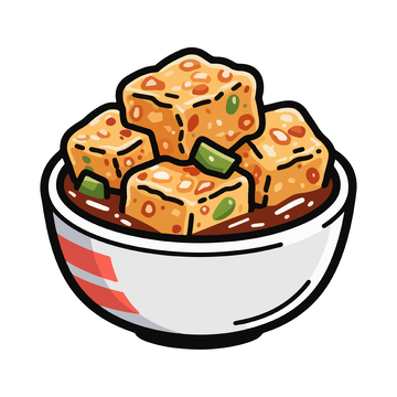 一碗臭豆腐插画