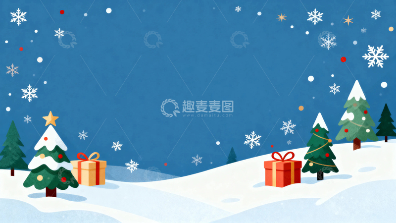 高清大图下载【趣麦麦图】圣诞节卡通插画17