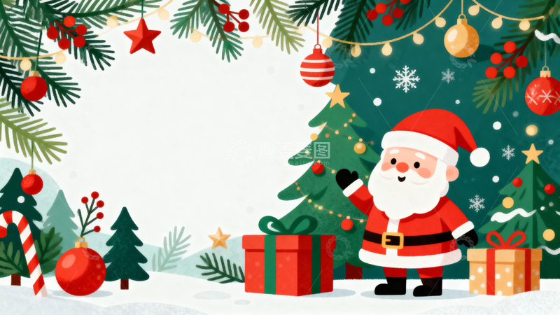 高清大图下载【趣麦麦图】圣诞节卡通插画6