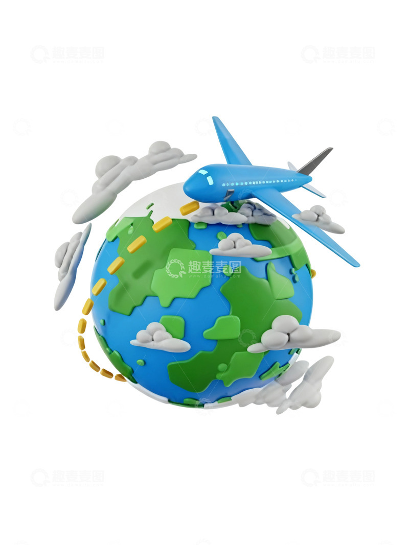 高清大图下载【趣麦麦图】世界旅游插画03