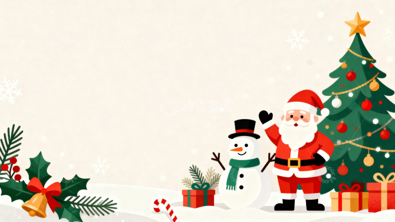 高清大图下载【趣麦麦图】圣诞节卡通插画4