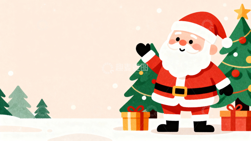 高清大图下载【趣麦麦图】圣诞节卡通插画10