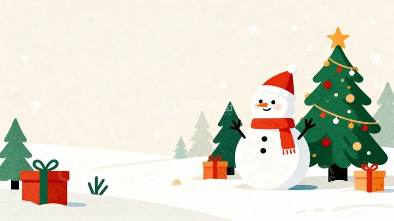 高清大图下载【趣麦麦图】圣诞节卡通插画9