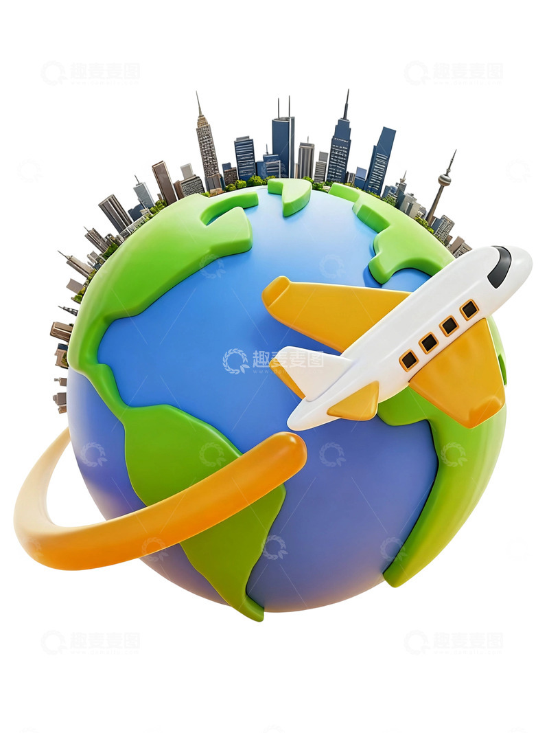 高清大图下载【趣麦麦图】世界旅游插画12