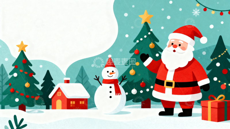 高清大图下载【趣麦麦图】圣诞节卡通插画7