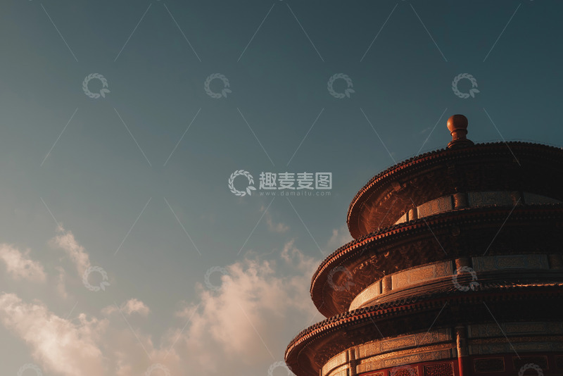 高清大图下载【趣麦麦图】北京天坛的日出
