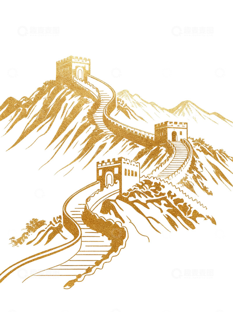 高清大图下载【趣麦麦图】长城免扣素材09