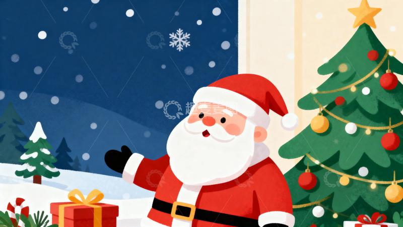 高清大图下载【趣麦麦图】清新圣诞节背景2