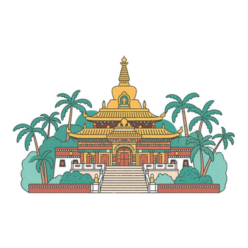 建筑地标插画09