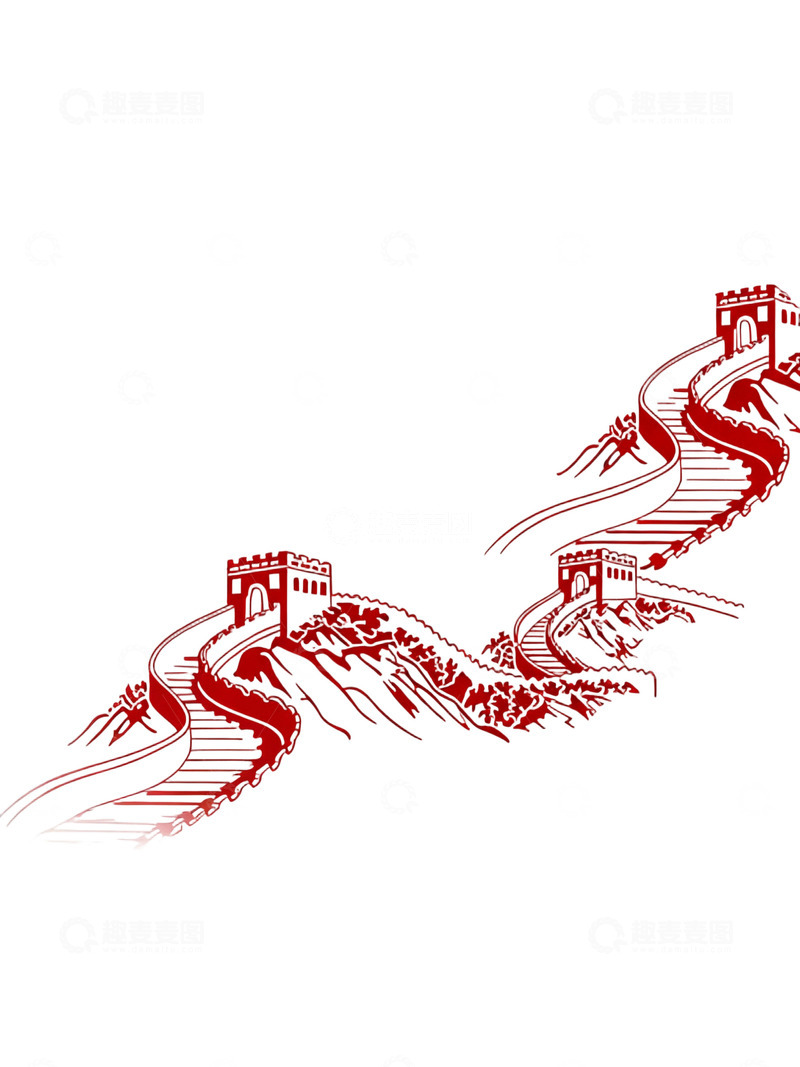 高清大图下载【趣麦麦图】长城免扣素材17