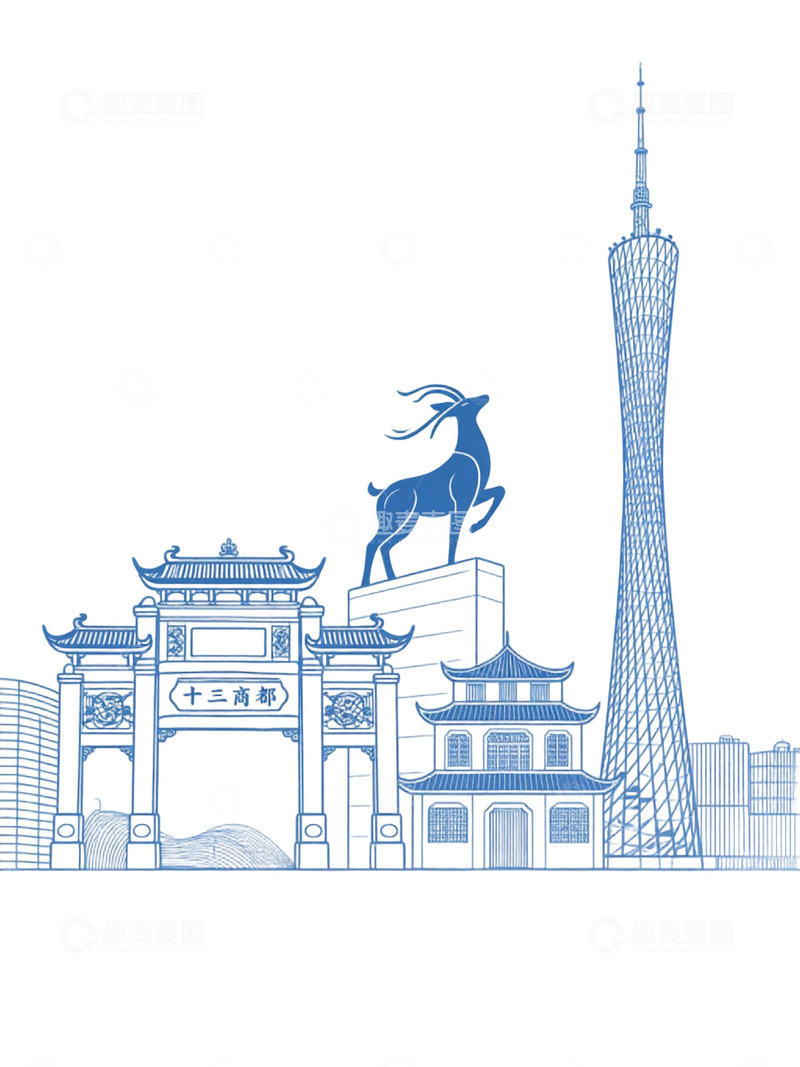 高清大图下载【趣麦麦图】-建筑地标插画16