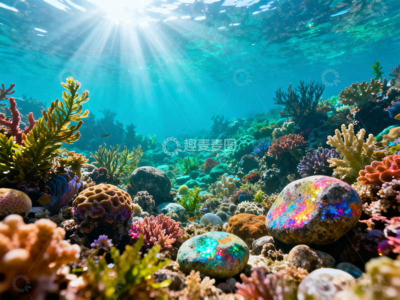 高清大图下载【趣麦麦图】海底世界石头花草3