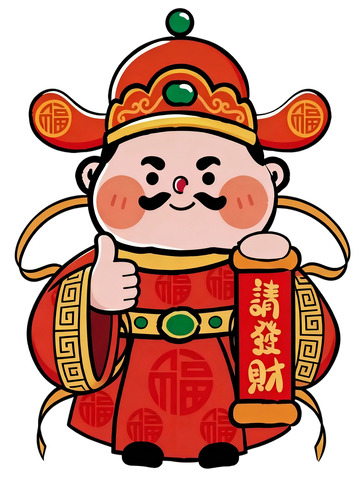 财神主题插画18