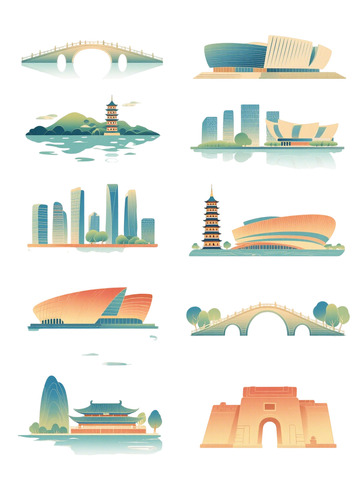 建筑地标插画03