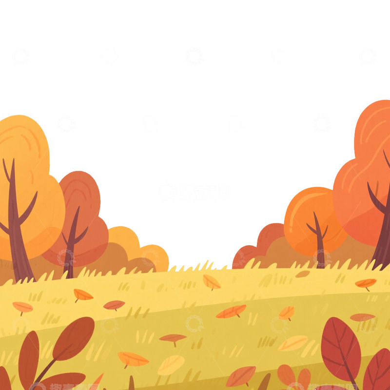高清大图下载【趣麦麦图】秋天山水风景免抠元素