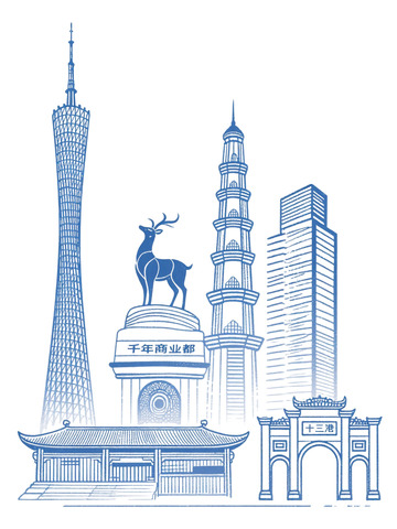 建筑地标插画17