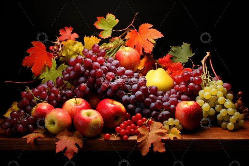 高清大图下载【趣麦麦图】放在桌子上的一堆新鲜水果
