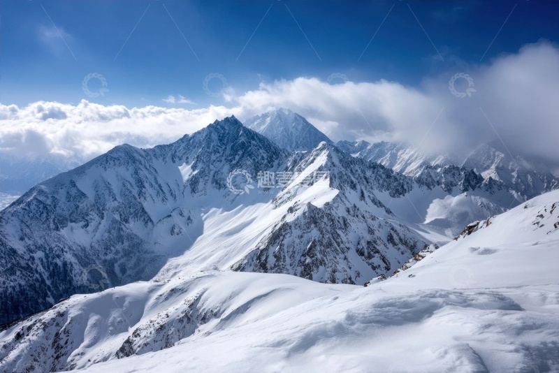 高清大图下载【趣麦麦图】雪山高峰自然美景