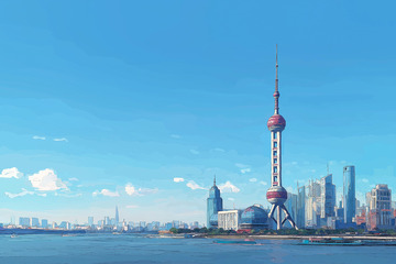 上海的城市天际线