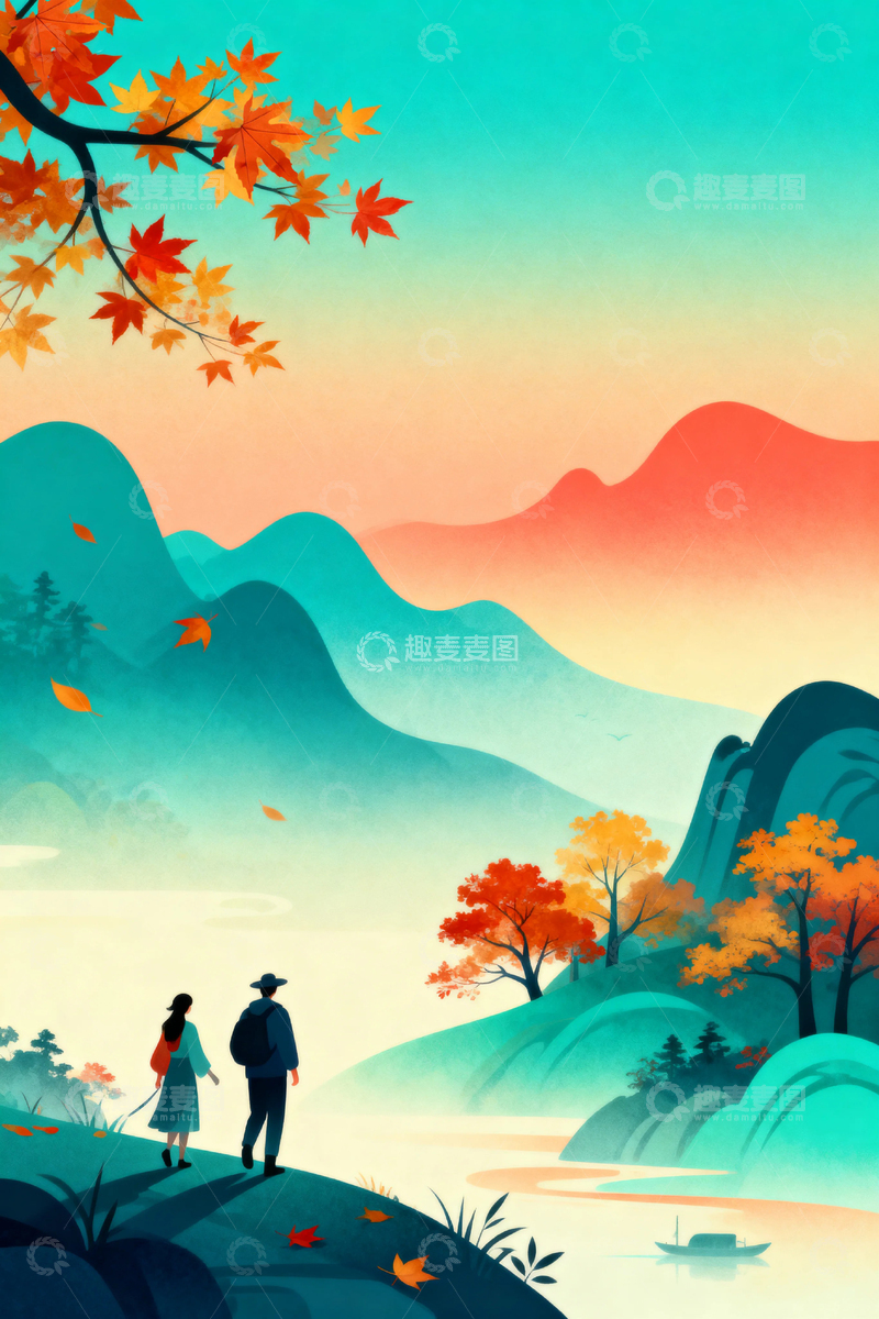 高清大图下载【趣麦麦图】秋季秋天背景08