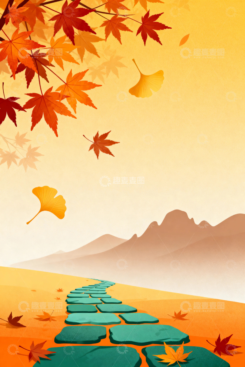 高清大图下载【趣麦麦图】秋季秋天背景07