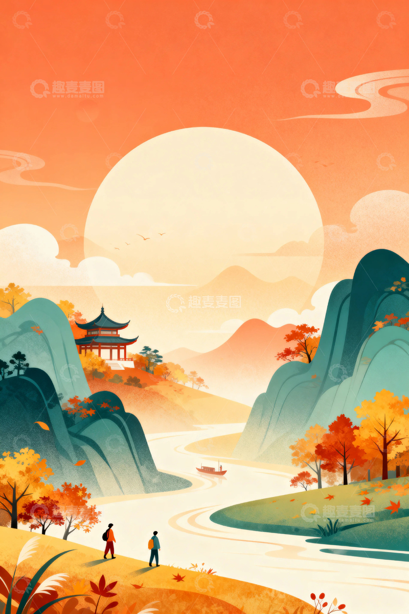 高清大图下载【趣麦麦图】秋季秋天背景06