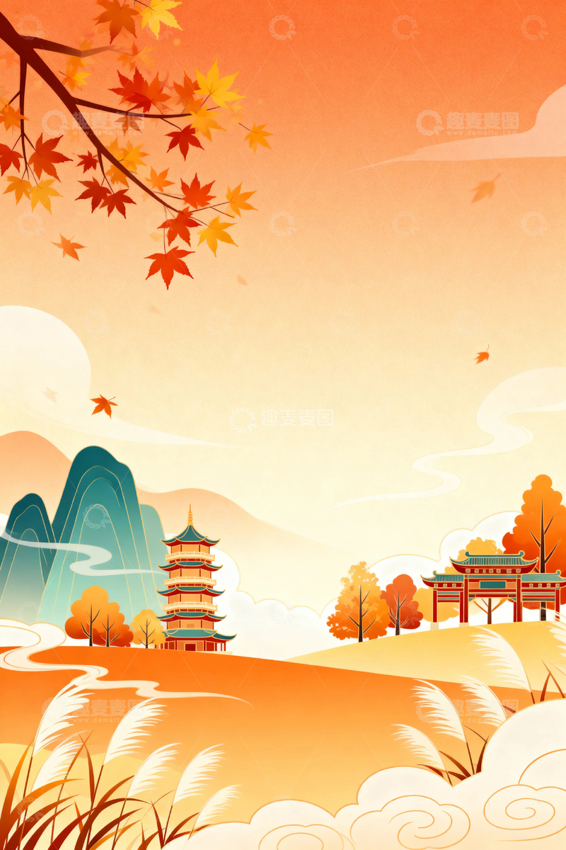 高清大图下载【趣麦麦图】秋季秋天背景05