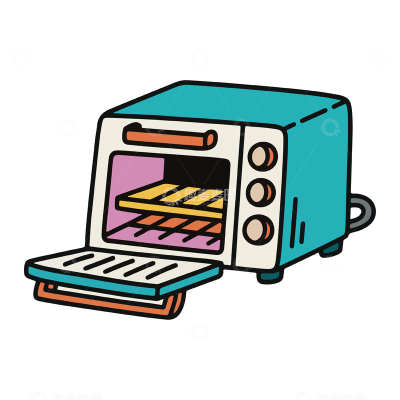 一个电烤箱家电