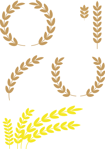 免扣麦穗矢量图素材