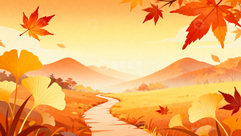 高清大图下载【趣麦麦图】秋天风景背景16