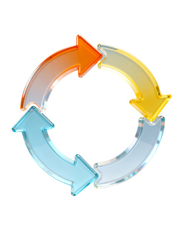 磨砂玻璃材质圆环箭头