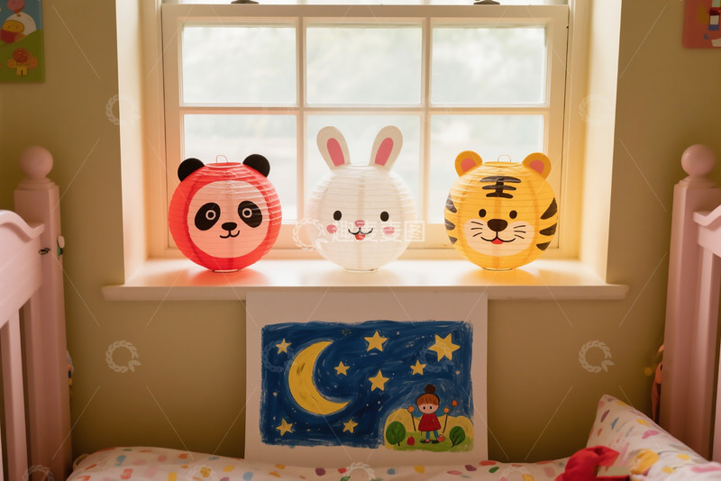 高清大图下载【趣麦麦图】婴儿床边窗边特写