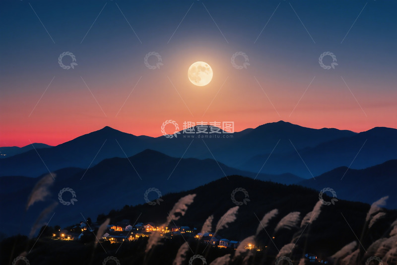 高清大图下载【趣麦麦图】夜晚高山风光实拍