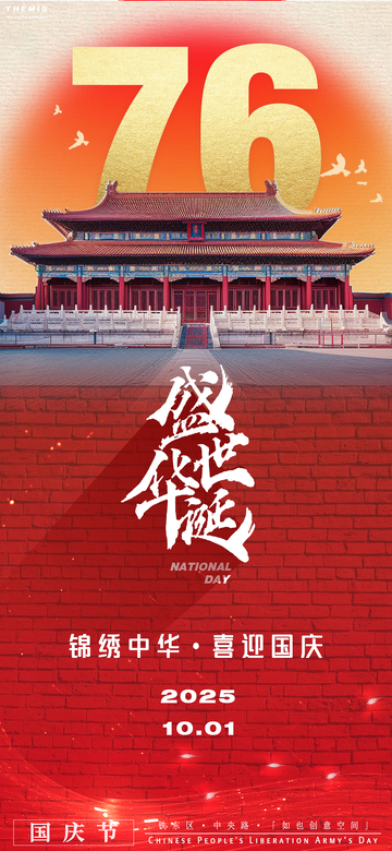 国庆节故宫盛世华诞喜庆海报